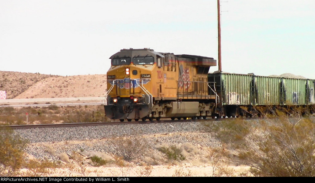 WB Unit Loaded Ballast Hooper Frt @ Erie NV -3